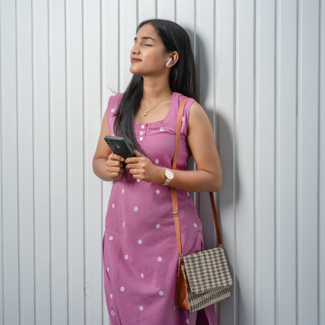 Blush Polka Dot Kurta & Palazzo Set