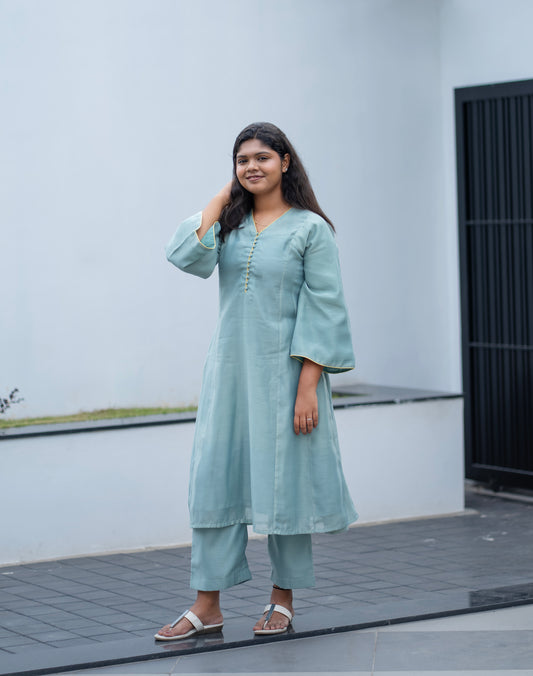 Sage Green Elegant Co-ord Set