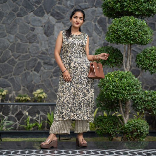 Paisley Printed Kurta & Palazzo Set