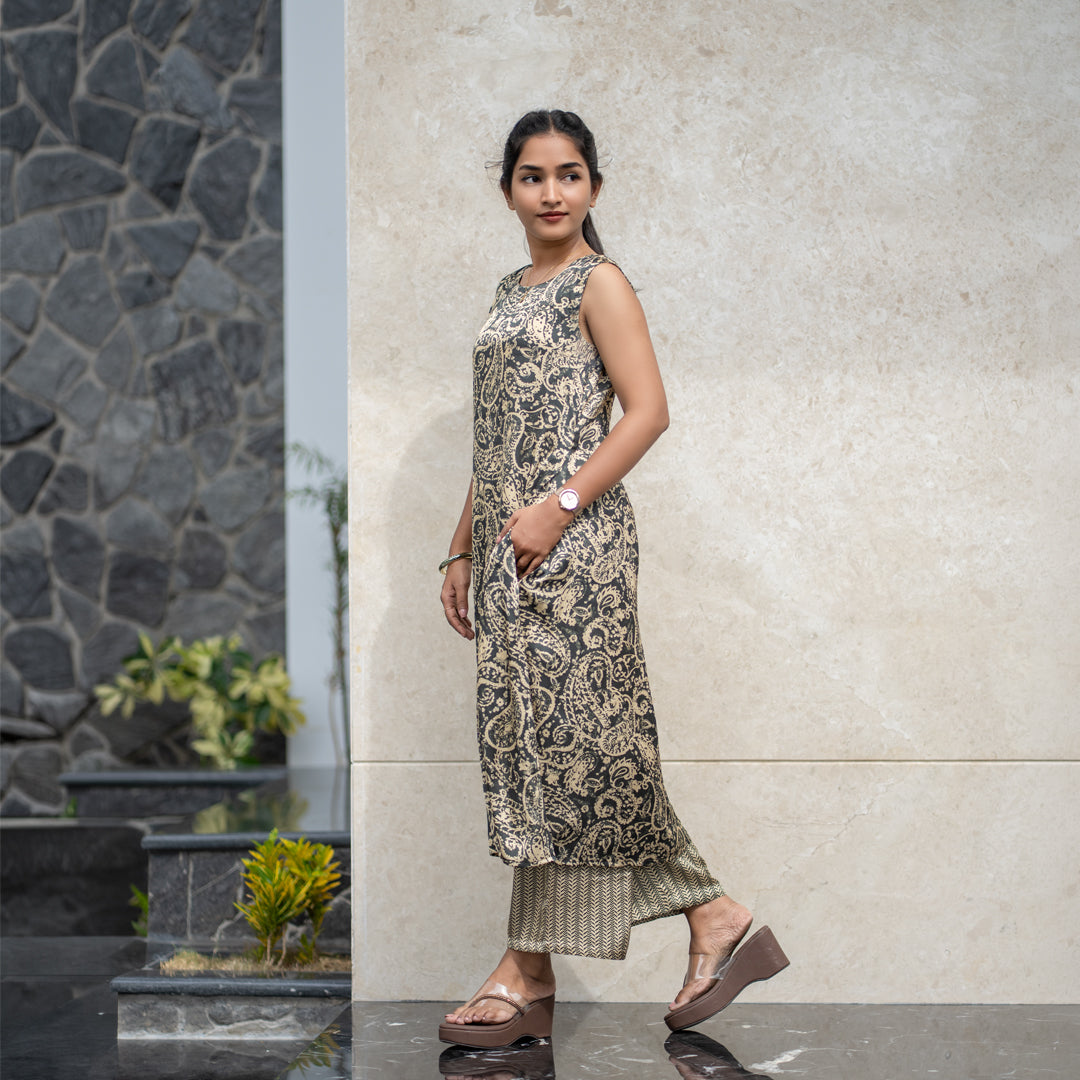 Paisley Printed Kurta & Palazzo Set