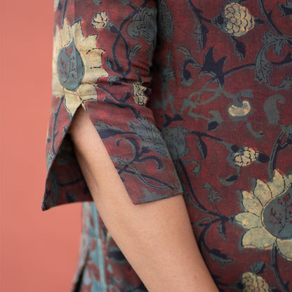 Earthy Floral Kurta & Palazzo Set