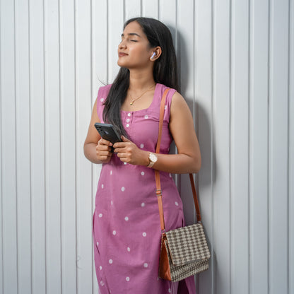 Blush Polka Dot Kurta & Palazzo Set