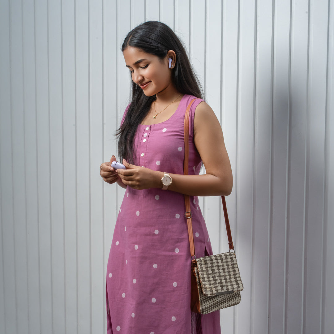 Blush Polka Dot Kurta & Palazzo Set