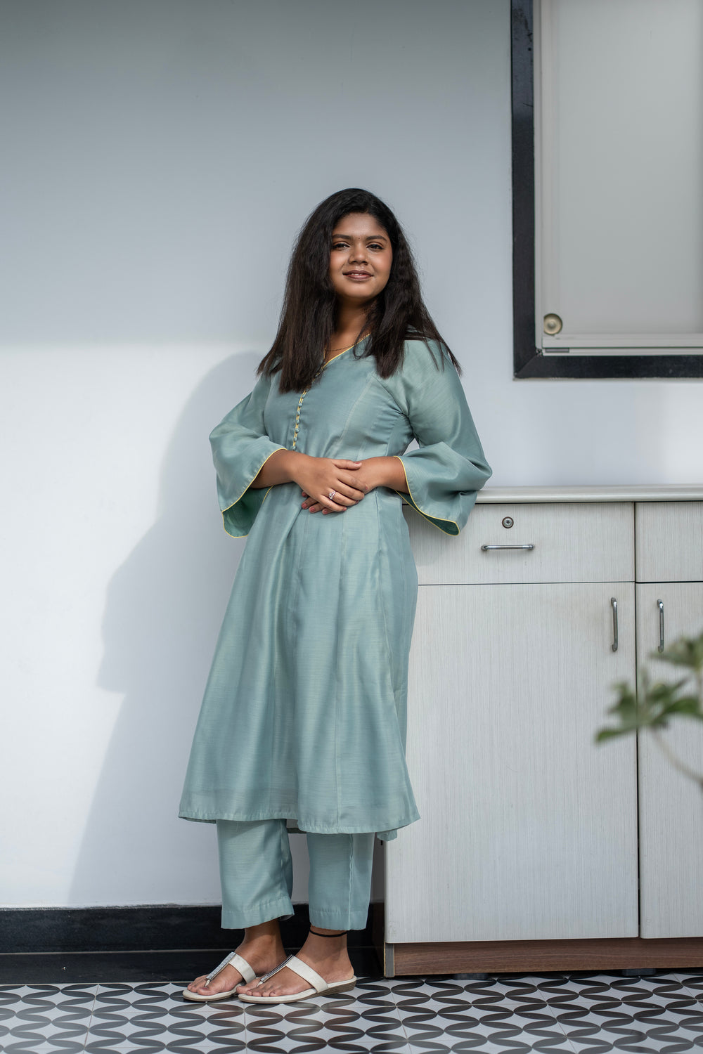 Sage Green Elegant Co-ord Set