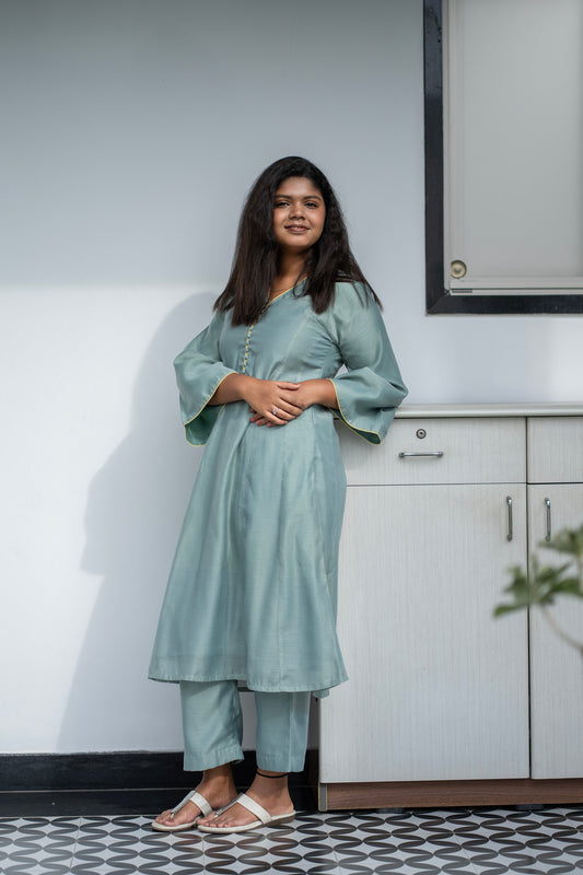 Sage Green Elegant Co-ord Set