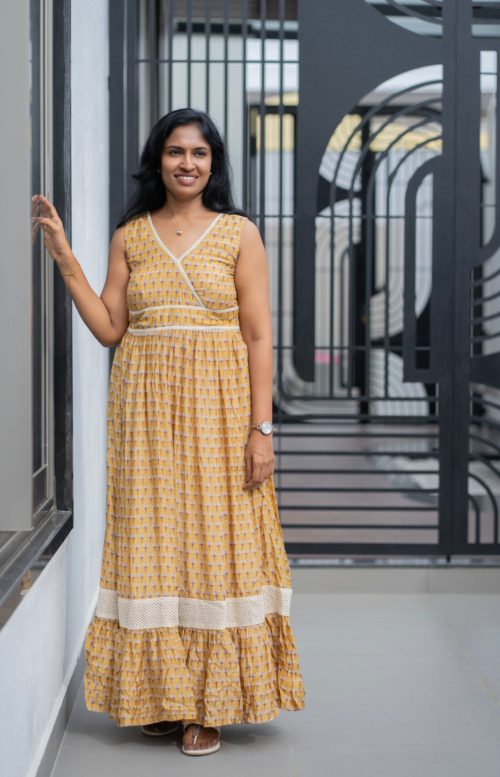 Sunlit Bloom Maxi Dress