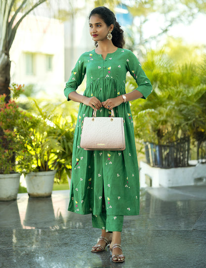 Green Printed Co-Ord