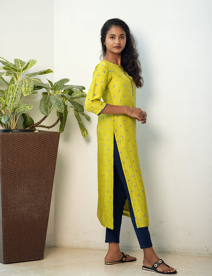 Russian Silk Bandhani Kurti
