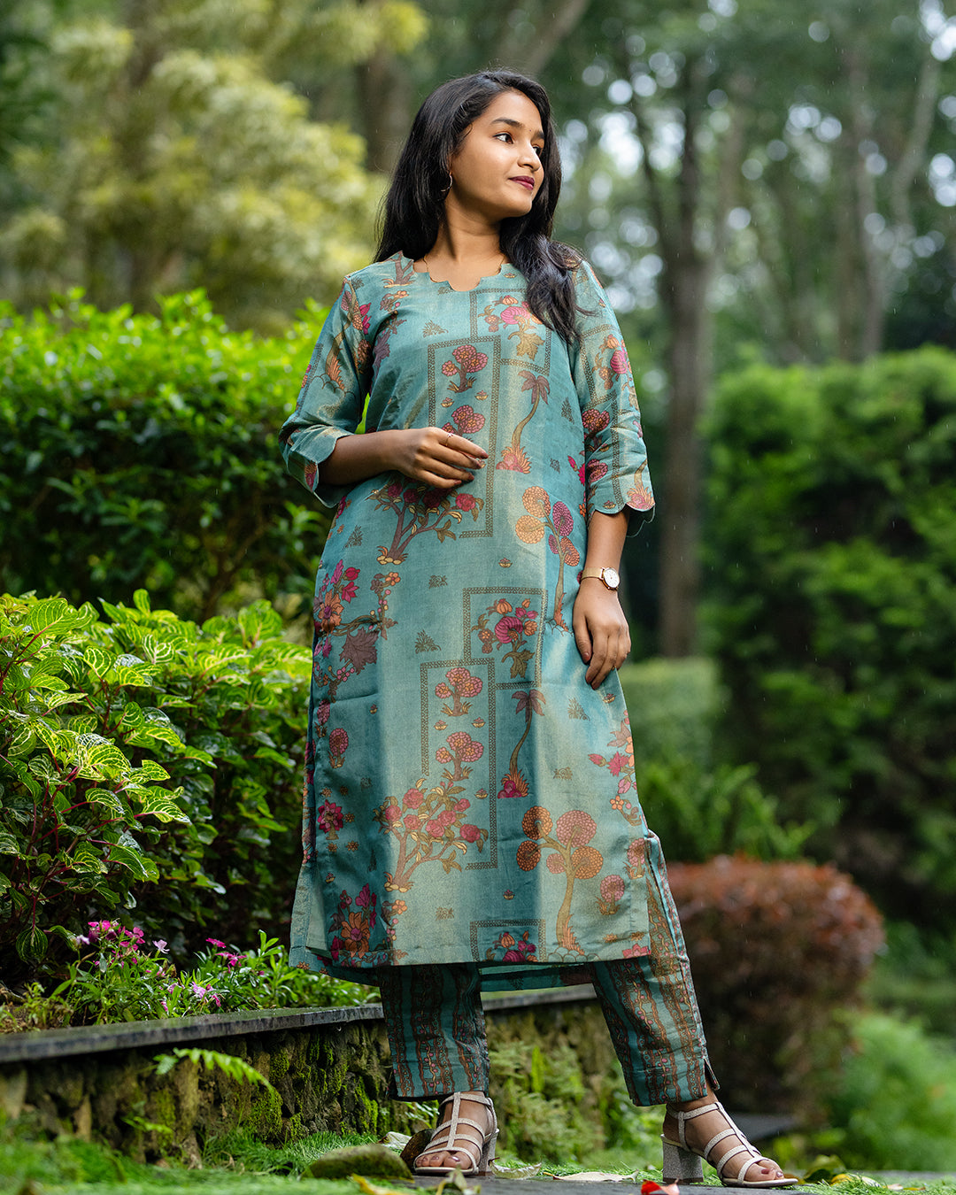 Dusty Blue Floral Co-ord Set