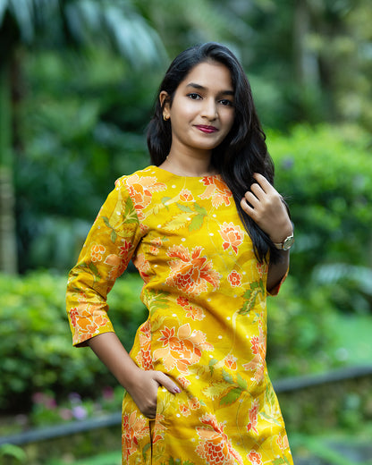 Bright Yellow Organza Co-Ord