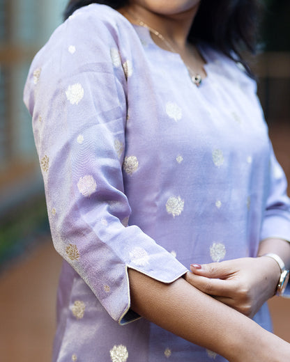 Lavender Tissue Fabric Kurti