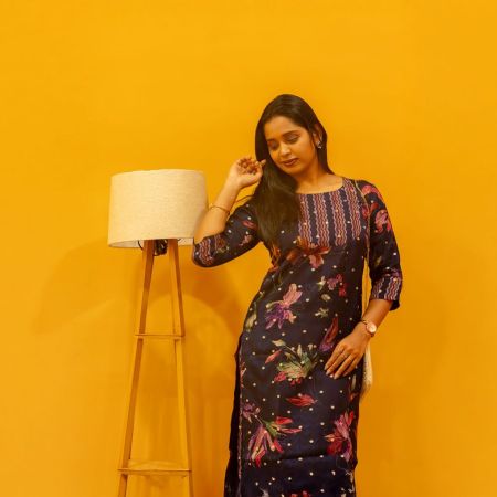 Dark Navy Organza Co-Ord